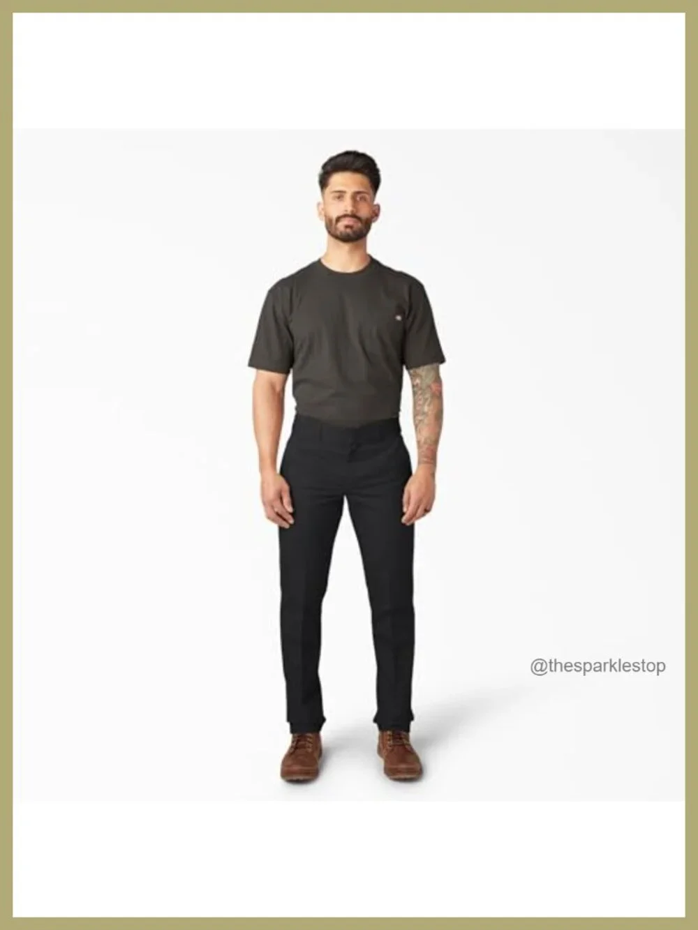 Dickies Men's Slim Fit Tapered Leg Work Pants with Multi-Use Pockets